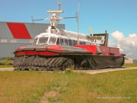 Hovercraft 045 on Static Display outside the base at Sea Island